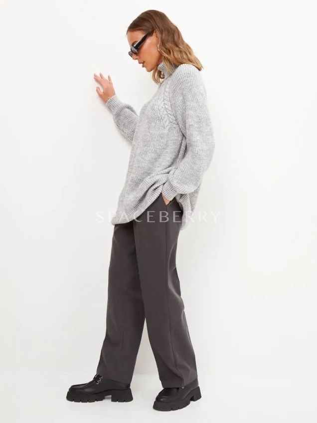 Женский вязаный свитер оверсайз, платье
